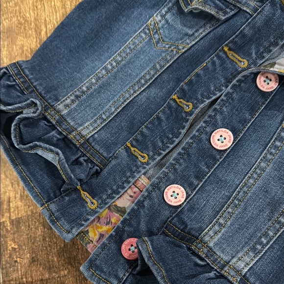 Matilda Jane Blue Denim Vest with Pink Buttons - Picture 3 of 7